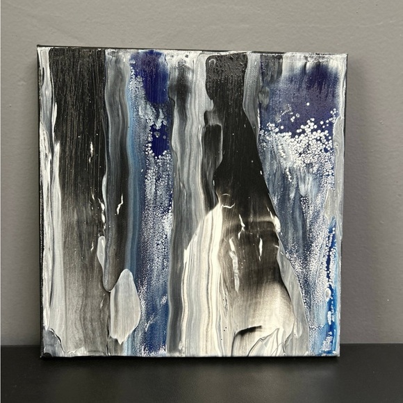 Hand Painted Original Painting‎ Acrylic Canvas 10 X 10 Signed Titled The Unknown - Picture 1 of 11